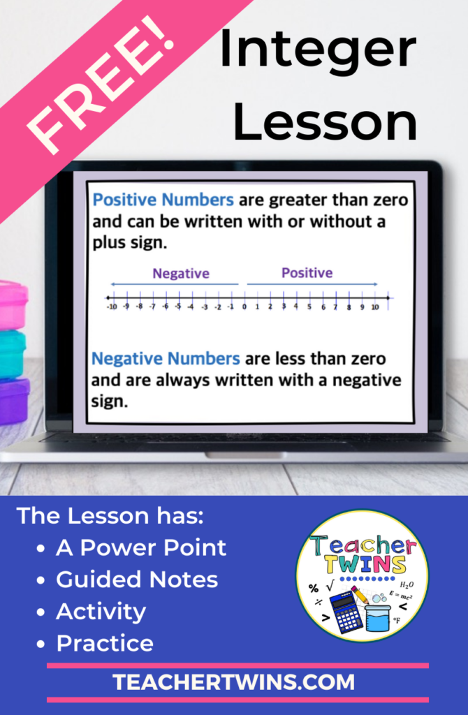 Full lesson on integers for free.