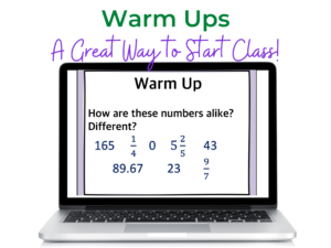 Math Warm Ups for Middle School - Teacher Twins