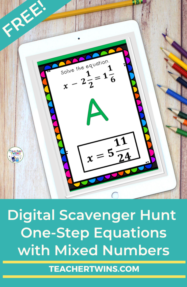 Free one-step equations scavenger hunt