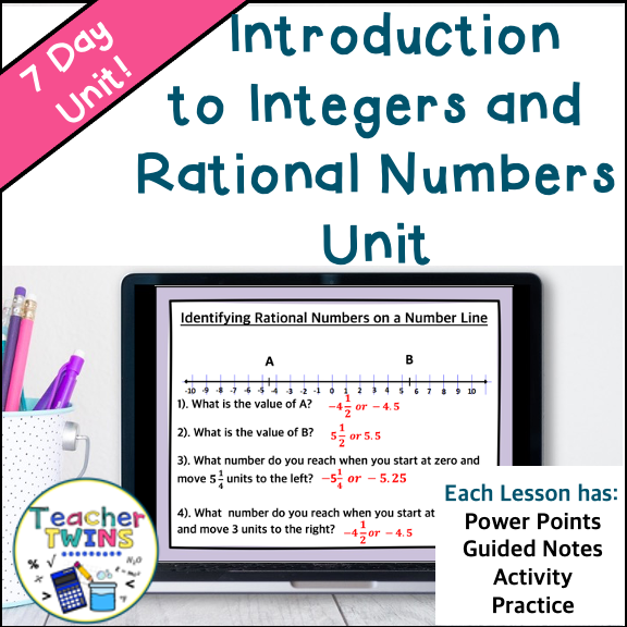 Introduction to Integers and Rational Numbers Unit