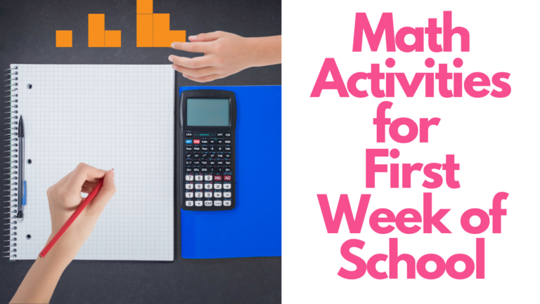 Engaging Math Activities for the First Week of School - Teacher Twins