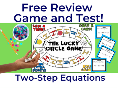 Free Two-Step Equation Test Review and Test Game