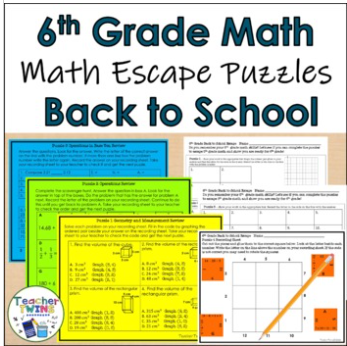 Middle School Math Back-to-School Activities