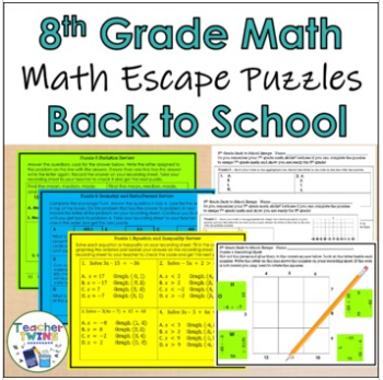 Middle School Math Back-to-School Activities