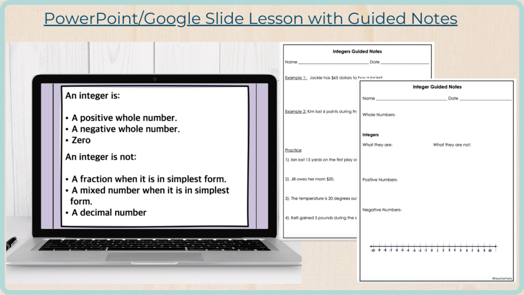 6th grade PowerPoint lessons with guided notes