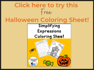 Simplifying Expressions Coloring Sheet