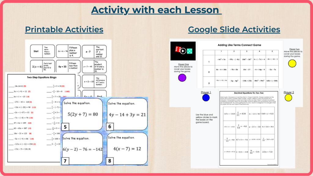 7th Grade No-Prep Math Units