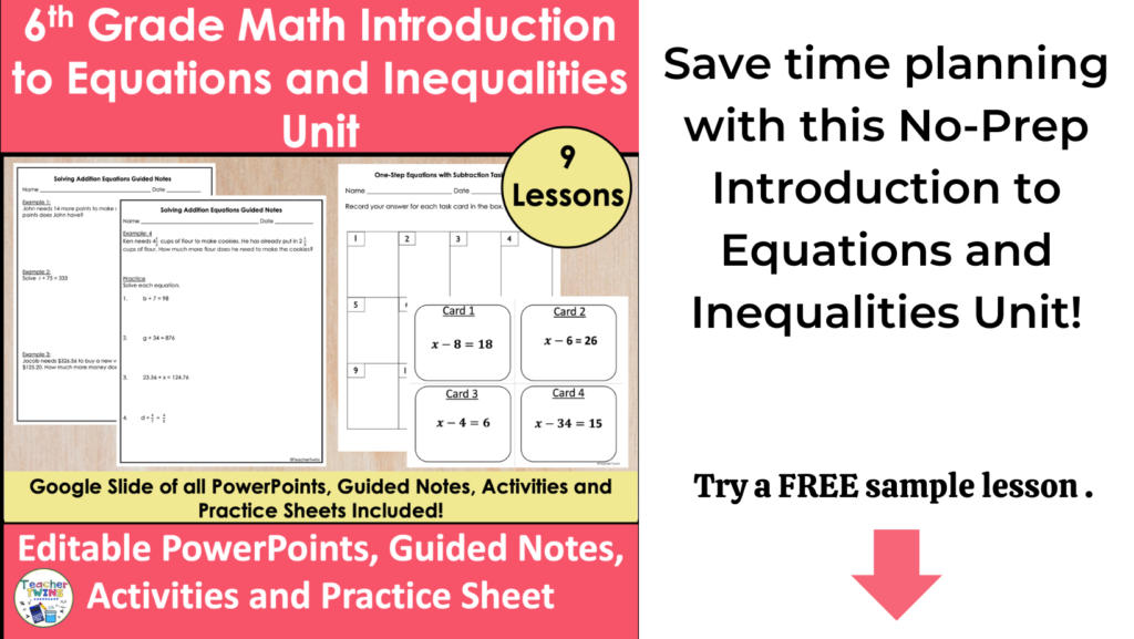 Free 6th Grade No-Prep Integer Lesson