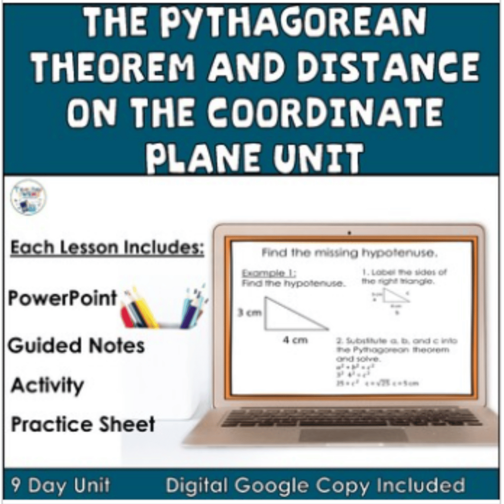 Teaching distance on the coordinate plane.