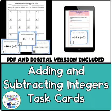 Task Cards to use for math games