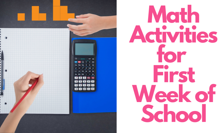 Math Activities for the first week of school