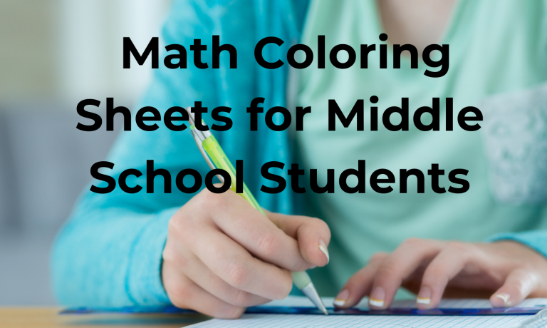 math coloring sheets for middle school students middle school math and science