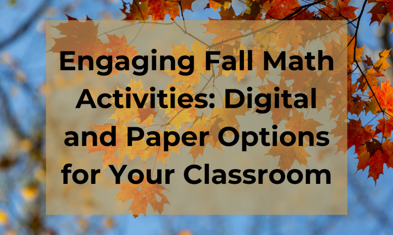 Engaging Fall Math Activities: Digital and Paper Options for Your ...
