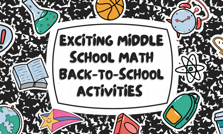 Middle School Math Back to School Activities