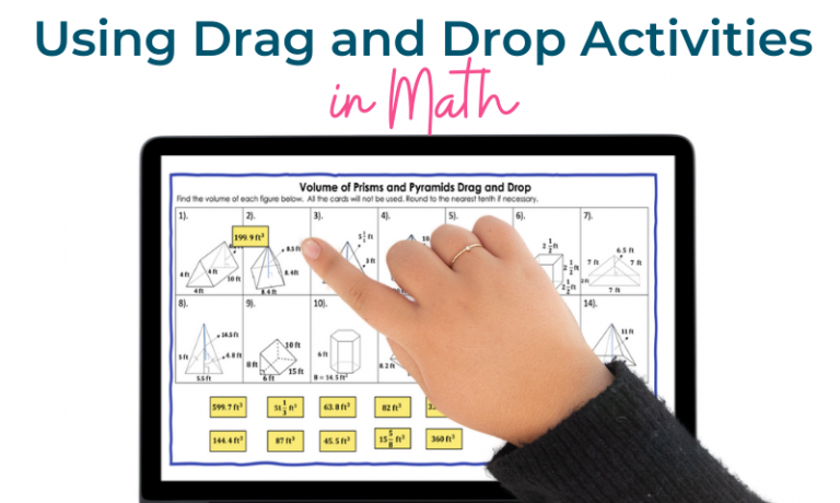 Drag and Drop activities in math